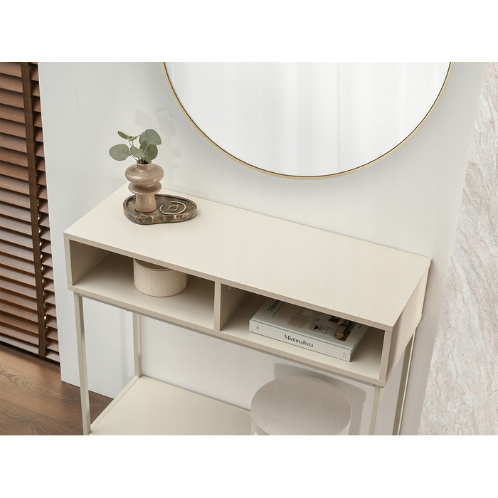 Консольний столик Mebel-Partner, кремовий матовий, 80 x 75 x 30 см