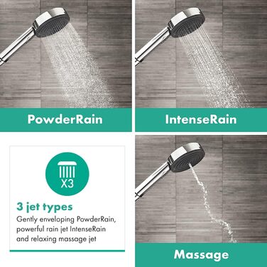 Насадка для душу Hansgrohe Pulsify Select S, 105 мм, 6.9 л/хв (EcoSmart), 3 режими, Antikalk, Chrom
