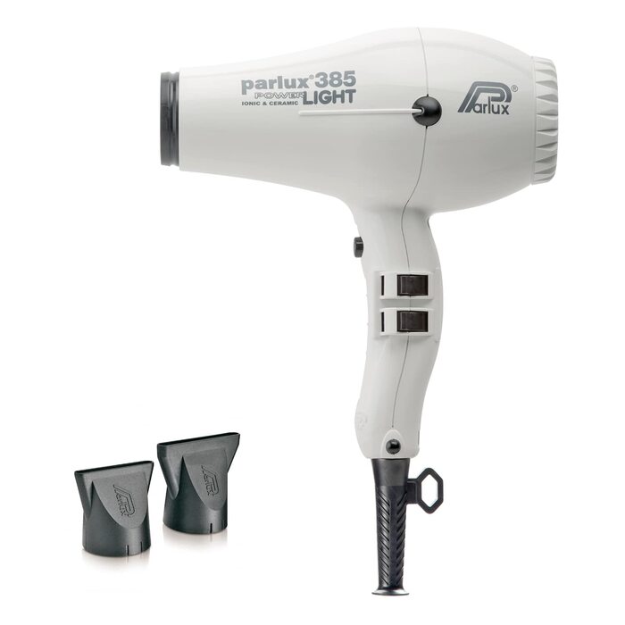 Фен Parlux 385 Power Light білий — професійний легкий фен для волосся