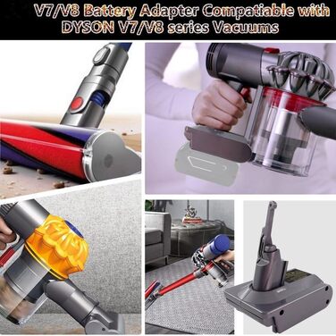 Покращений адаптер BOS18V7V8 для Bosch GBA до Dyson V7/V8, TEPULAS – перехідник для акумулятора Bosch GBA 18V для пилососів Dyson V7, V8 Absolute (не підходить для PBA)