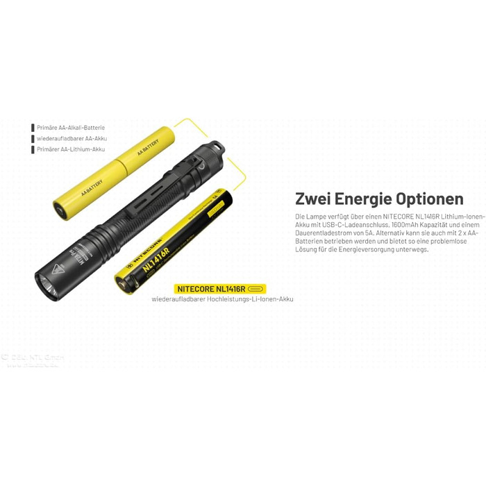 Ліхтарик Nitecore MT2A PRO 1000 люмен, акумуляторний, тактичний, USB-зарядка, чорний