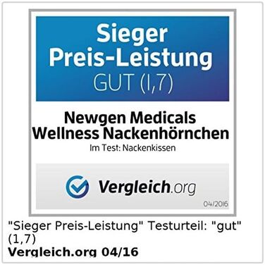 Ортопедична подушка для шиї Newgen Medicals, 2 шт, Memory Foam, для сну, ергономічна, термоактивна, дорожня, для відпочинку