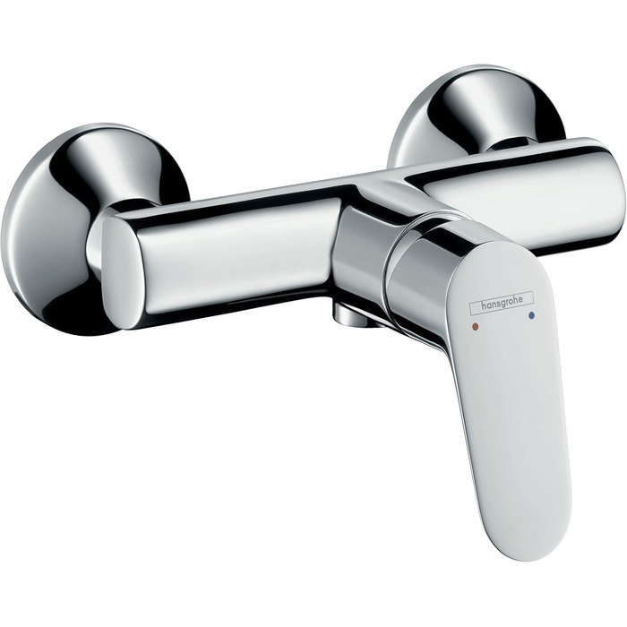 Змішувач для ванни Hansgrohe Focus, накладний, для 2 споживачів, хром, довжина виливу 19,4 см, однорідний, артикул 31940000