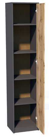 Стелаж Meble Bestseller 39 x 180 x 35 см, дуб вотан / графіт