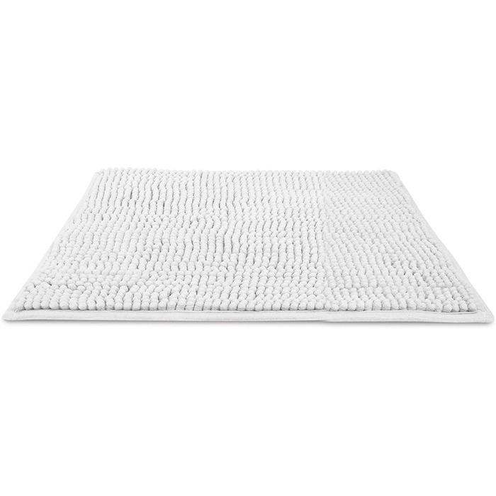Килимок для ванної Beautissu BeauMare 50x50 см, білий, мікрофібра, нековзний, пухнастий, машинне прання