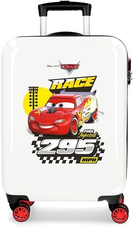 Дитяча валіза Disney Cars, кабінна, 34x55x20 см, ABS, з кодовим замком, 32 л, 2,5 кг, 4 колеса, багатоколірна