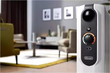 Масляний радіатор De'Longhi Radia S EasyTronic (TRRSE1225) з електронним керуванням, 12 секцій, для приміщень до 75 м³, енергоощадний режим