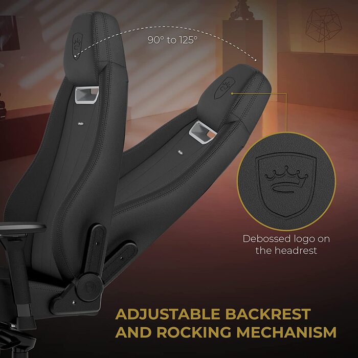 Ігрове крісло noblechairs Legend Black Edition, екошкіра, 4D підлокітники, до 150 кг