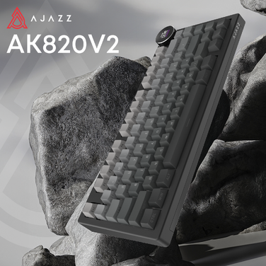 Бездротова механічна клавіатура Ajazz AK820 V2 White Peach Switch (AK820-V2-WP-S-BG)