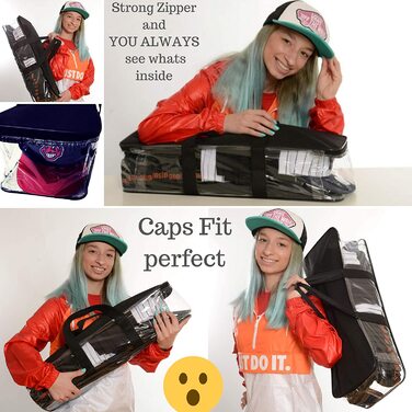 Сумка-органайзер Cap Buddy для зберігання до 20 бейсболок New Era, Flexfit, Snapback, чоловічий тримач для кепок у шафу, на стіну або полицю