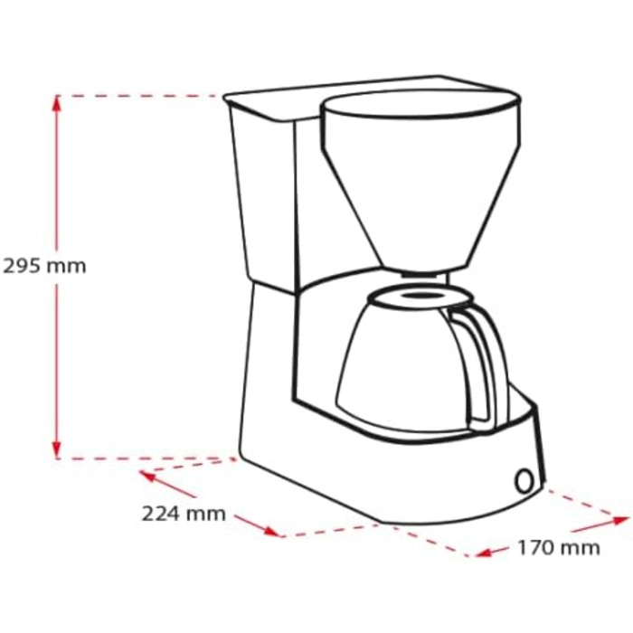 Кавоварка фільтраційна Melitta Easy BVB Edition 1023-02, пластик, чорна