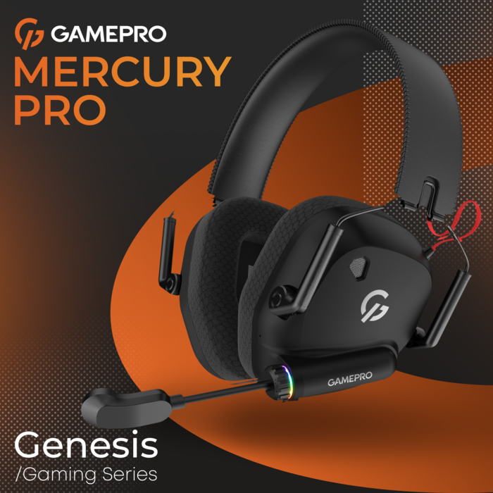 Бездротова ігрова гарнітура Gamepro Genesis Mercury Pro (HSW120B) 3-Mode