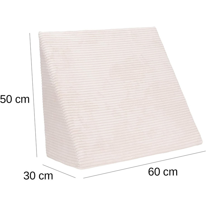 Подушка для читання Selfitex Breitcord 60x50x30 см (Німеччина), антрацит. Ортопедична подушка для спини та ніг з пам'яттю форми, знімний чохол.