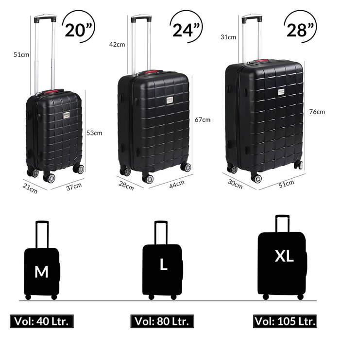 Валіза Exopack Black M ABS 40L