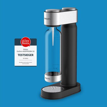 Сифон для газування води Philips GoZero ADD4902BK/10, пластиковий, 1 л, чорний