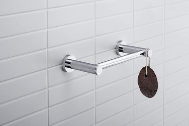 Поручень для ванни Duravit D-Code, хромований, 25 см, універсальний тримач для рушників і безпеки у ванній кімнаті
