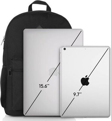 Рюкзак YAMTION для ноутбука 15.6'' з USB, чорний, універсальний для школи, підлітків, чоловіків і жінок, для навчання, роботи та подорожей