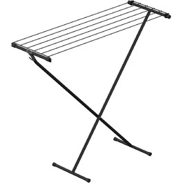 Сушарка для білизни Rörets Compact Black, 5,5 м, металева, настільна, компактна, чорна, з гачком для зберігання, 90x32x83 см, шведська якість