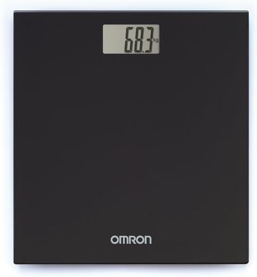 OMRON HN289 електронна вага для людей з великим LCD-дисплеєм, протиковзкими ніжками, ультратонка, чорна