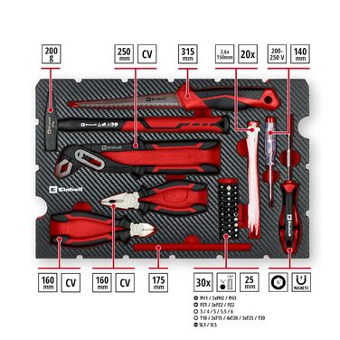 Набір інструментів Einhell E-CASE 80 шт. в кейсі - для дому, майстерні, ремонту