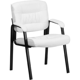 Крісло-табурет Haeger Flash Furniture з шкіри, з рамою з порошковим покриттям кольору титан-сірий, чорне (шкіра Weich/чорний каркас)
