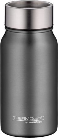 Термокружка THERMOcafé by THERMOS TC 0.35л, Stone Grey Mat, нержавіюча сталь, ізоляція, для кави з собою, не протікає, 8 год гаряча & 16 год холодна, для миття в посудомийній машині, BPA-Free