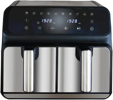 Аерофритюрниця Unold Twin Zone 58685, подвійна камера, 8 л, 1700 Вт, BPA-free, 2 кошики по 4 л, знімні решітки