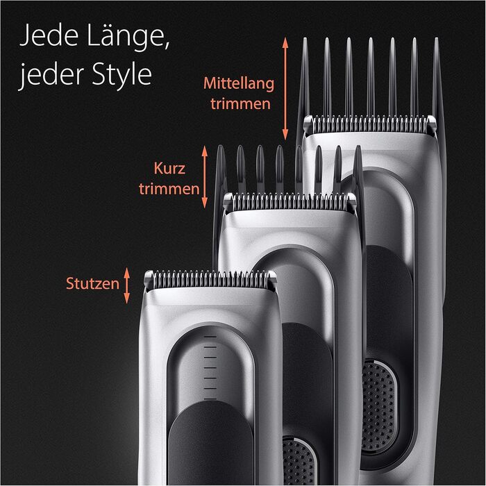 Машинка для стрижки Braun Series 7 HC7590: професійна, акумуляторна, 17 насадок, миється, сіра
