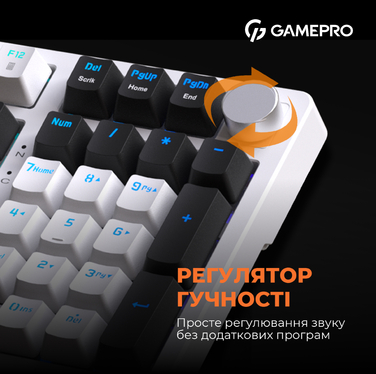 Дротова механічна клавіатура GamePro MK170W (Red) з Hot-Swap RGB White