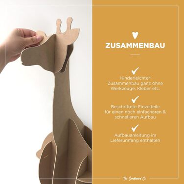Картонний дитячий стелаж Evie Жирафа білий, для 44 фігурок Tonies, іграшок чи книг, 100% без пластику