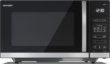 Мікрохвильова піч SHARP QS302AEB, 900 Вт, 10 режимів, функція розморожування, чорна