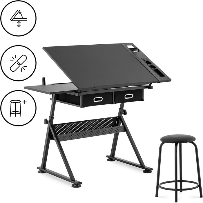 Стіл для креслення Fromm & Starck 115x60 см, регульований, з табуретом