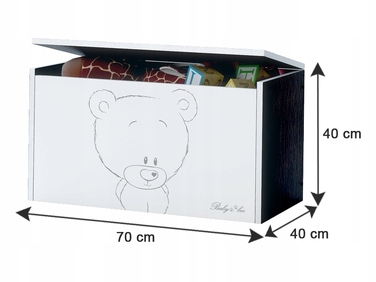 Скриня для іграшок Baby Boo, 70 x 40 см, біла
