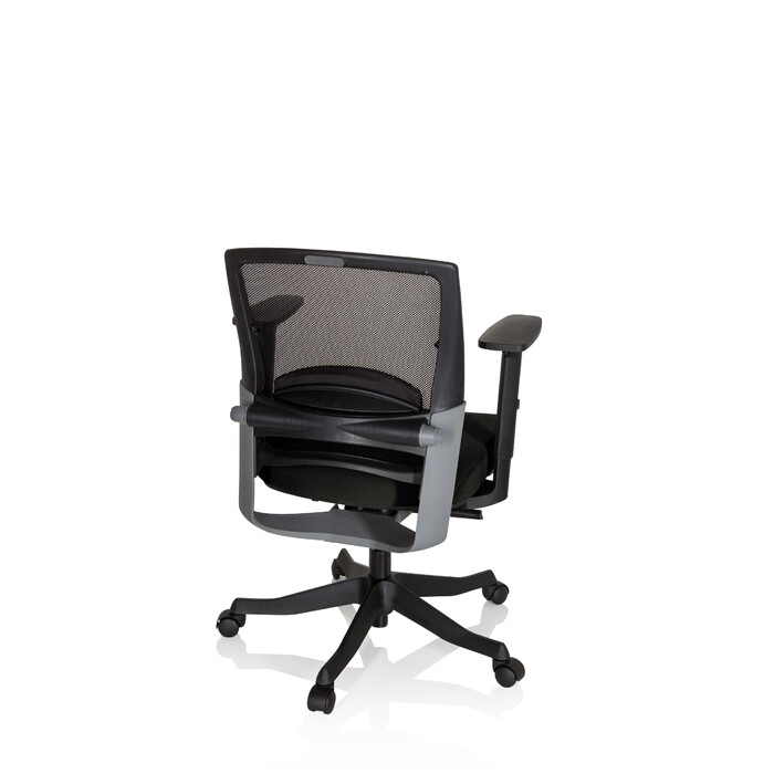 Офісне крісло / поворотне крісло IKAST BASE сітка чорна / тканина чорна hjh OFFICE