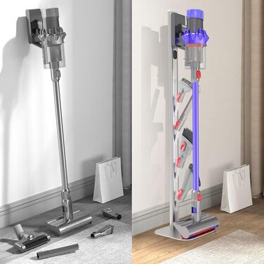Стійка для пилососа Dyson Gen5 V15s/V15/V12/V11/V10/V8/V7/V6 – підставка для зберігання та організації, срібляста