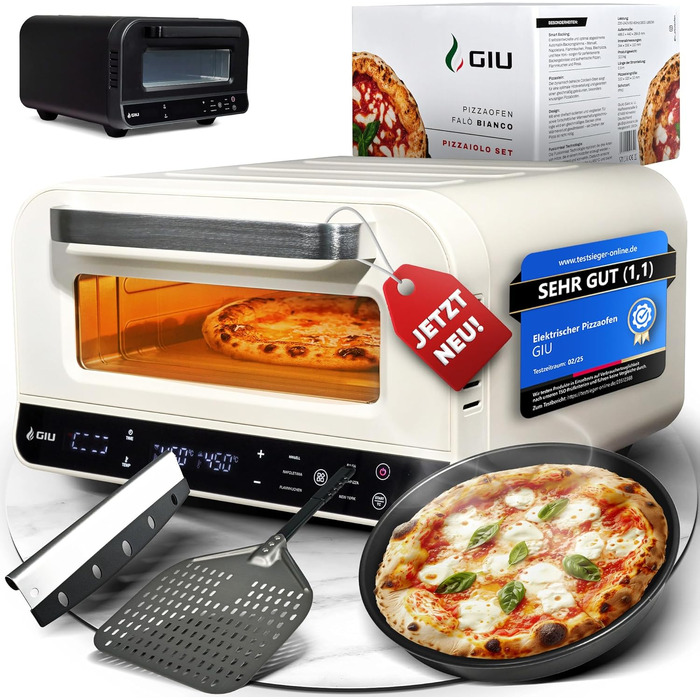 Електрична піч для неаполітанської піци GIU FusionHeat-Tech (Bianco) з набором Pizzaiolo, понад 400°C