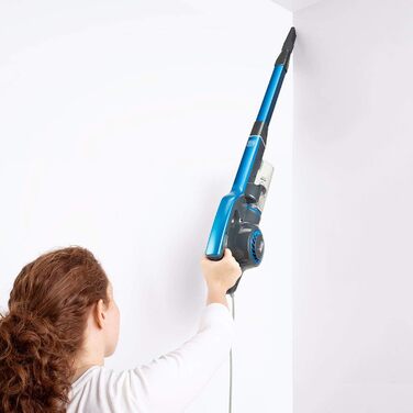 Пилосос 3-в-1 BLACK+DECKER BXVMS600E 600 Вт, ручний і вертикальний, циклонний, без мішка, EPA-фільтр, 6 м кабель, сірий/синій