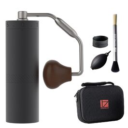 Кавомолка ручна 1Zpresso X-Ultra чорна, конічні жорна, металевий корпус, точне налаштування помелу