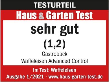 Вафельниця GASTROBACK 42424 Advanced Control з керуванням LCD-дисплеєм, 5 програм, 7 рівнів підсмажування, нержавіюча сталь, 1600 Вт, срібна (Single)