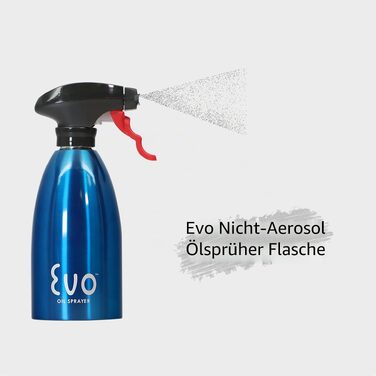 Спрей-розпилювач для олії Evo Oil Sprayer 8113BLK, пляшка для кулінарних та оливкових олій, 473 мл, синій