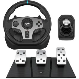 Ігровий кермо PXN V9 з педалями та перемикачем для ПК, Xbox, PS4/PS3 - 270/900°, вібрація, налаштування