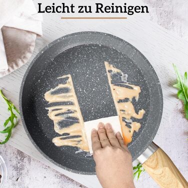 Набір посуду Kitchen Academy 17 предметів з гранітним покриттям для індукційних плит, з кришками, сковороди та каструлі, сірий
