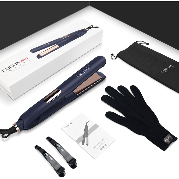 Професійний випрямляч та плойка для волосся PARWIN PRO BEAUTY 2-в-1, іонний, nano-титанове покриття, широка шовкова пластина, LCD дисплей, температура 130-230°C