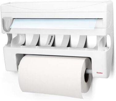 Тримач для кухонних рулонів Metaltex 4-в-1, білий, 39x10x25 см