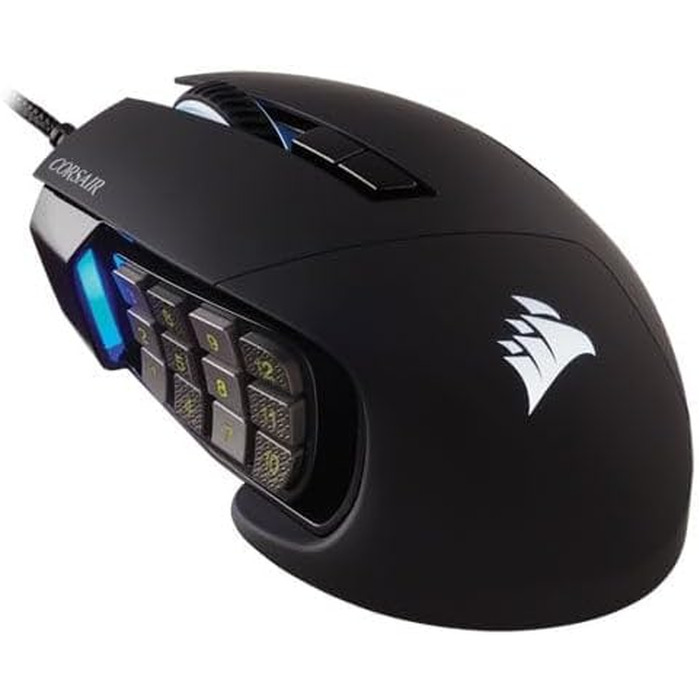 Ігрова миша Corsair Scimitar RGB Elite для MOBA/MMO, дротова, чорна
