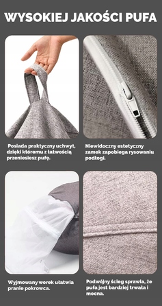 Крісло-мішок AD.CON, сіре