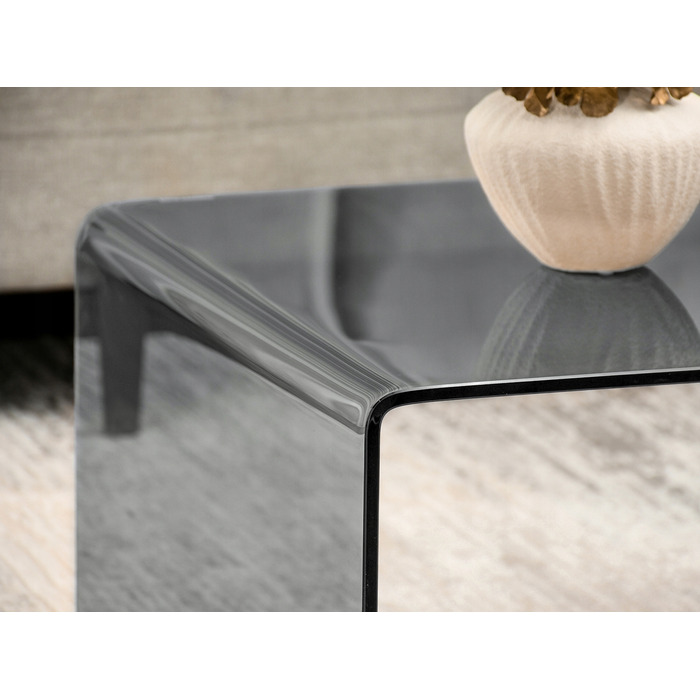 Журнальний стіл Mebel-Partner прямокутний 110 x 60 x 40 см, антрацит/графіт/сірий
