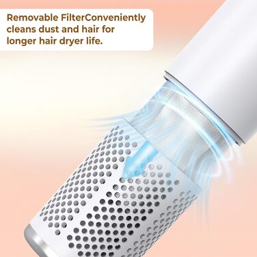 Мультистайлер для волосся 7 в 1 UKLISS Hairstyler Pro: фен, автоматична плойка, кругла щітка та випрямляч для професійного стайлінгу, білий