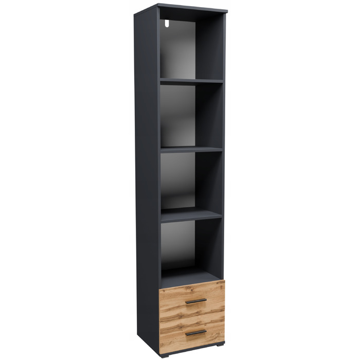 Стелаж Matkam 40 x 180 x 34 см, дуб вотан/графіт