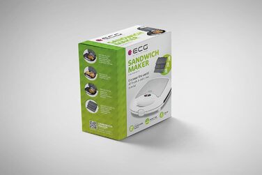 Сендвічниця ECG S 399 3в1, біла, нержавіюча сталь/пластик